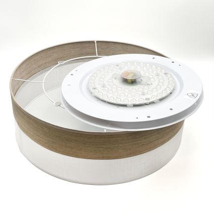 LED Stropna svetilka SIRJA WOOD LED/36W/230V pr. 45 cm bela/hrast