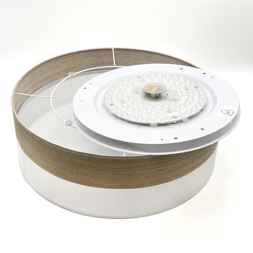 LED Stropna svetilka SIRJA WOOD LED/36W/230V pr. 45 cm bela/hrast