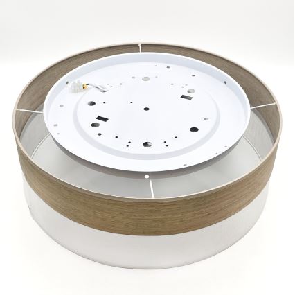 LED Stropna svetilka SIRJA WOOD LED/36W/230V pr. 45 cm bela/hrast
