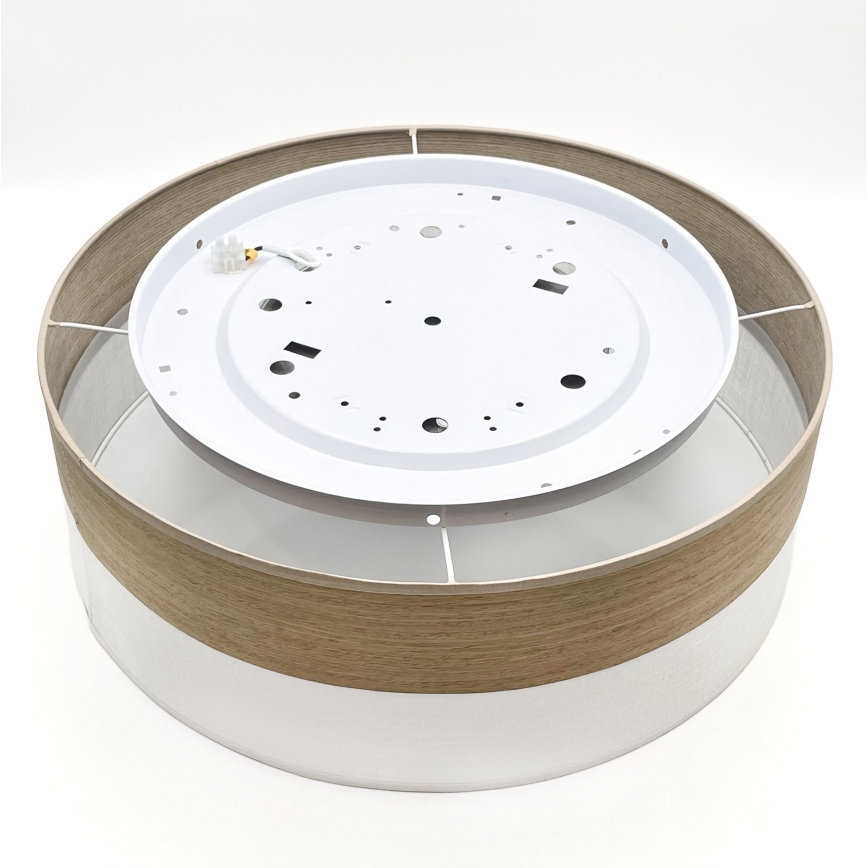 LED Stropna svetilka SIRJA WOOD LED/36W/230V pr. 45 cm bela/hrast