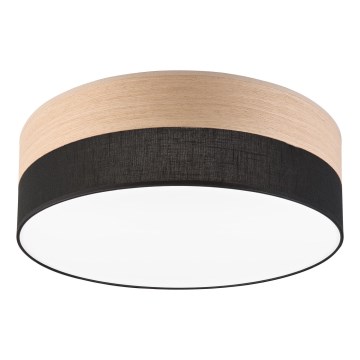 LED Stropna svetilka SIRJA WOOD LED/36W/230V pr. 45 cm črna/hrast