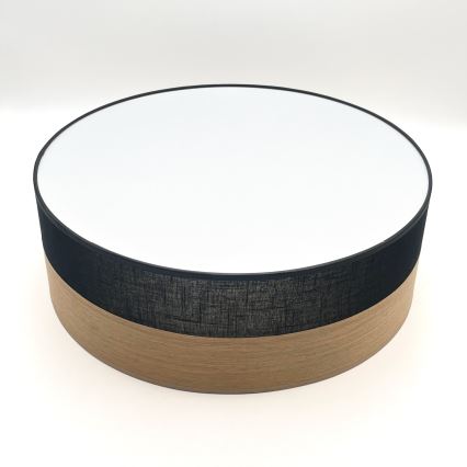 LED Stropna svetilka SIRJA WOOD LED/36W/230V pr. 45 cm črna/hrast