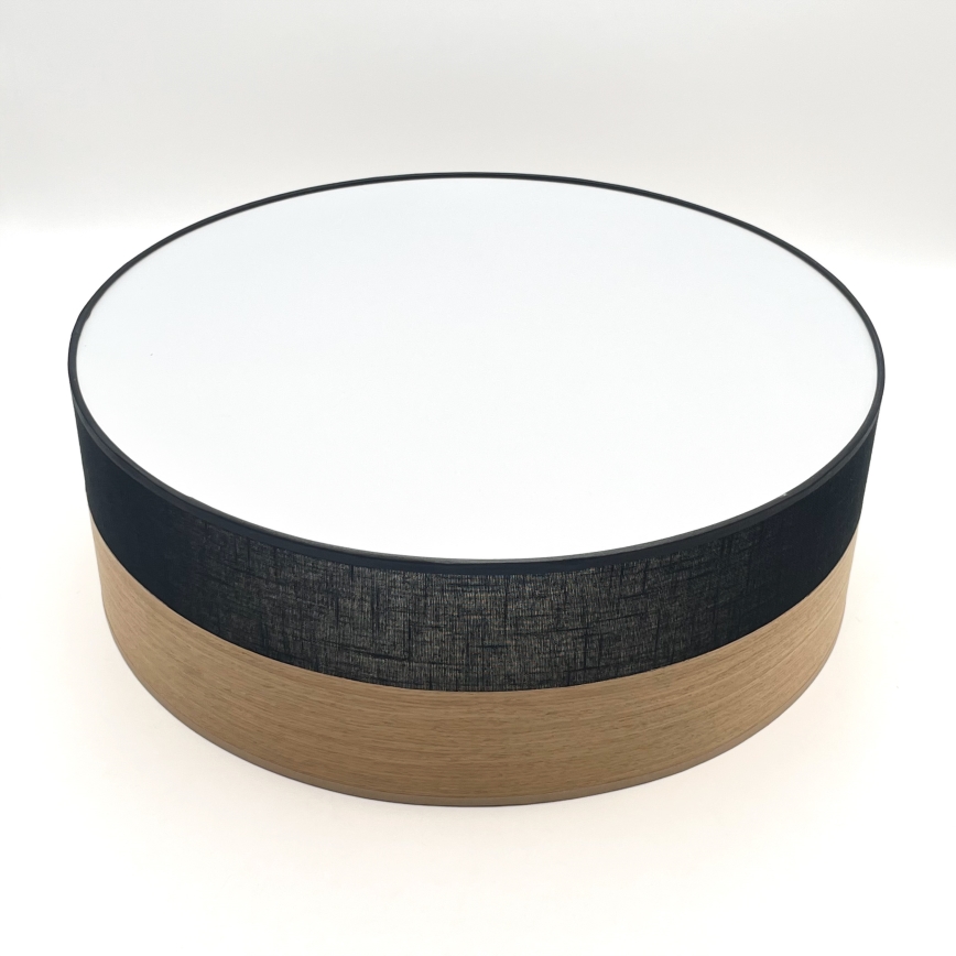 LED Stropna svetilka SIRJA WOOD LED/36W/230V pr. 45 cm črna/hrast