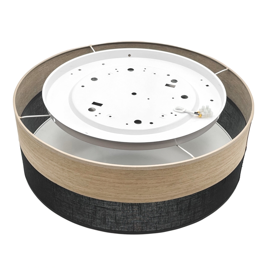 LED Stropna svetilka SIRJA WOOD LED/36W/230V pr. 45 cm črna/hrast