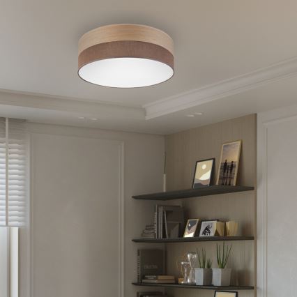 LED Stropna svetilka SIRJA WOOD LED/36W/230V pr. 45 cm rjava/hrast