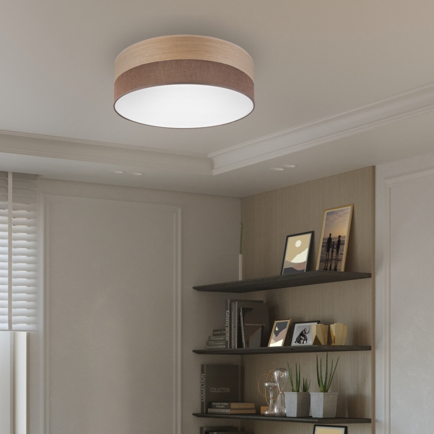 LED Stropna svetilka SIRJA WOOD LED/36W/230V pr. 45 cm rjava/hrast