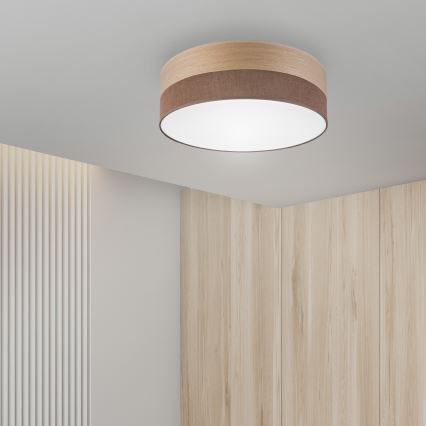 LED Stropna svetilka SIRJA WOOD LED/36W/230V pr. 45 cm rjava/hrast