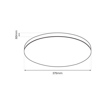 LED Stropna svetilka SLIMI LED/24W/230V IP40 črna