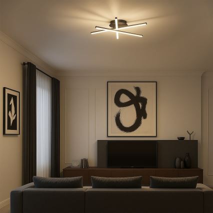 LED stropna svetilka STICK LED/12W/230V črna