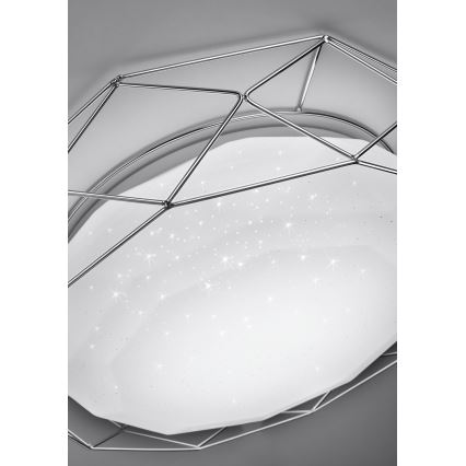 LED Stropna svetilka SVEN LED/24W/230V premer 43 cm sijajni krom