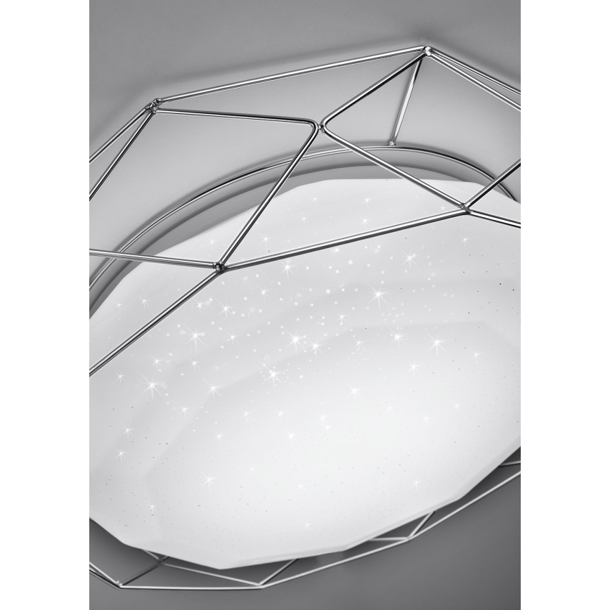 LED Stropna svetilka SVEN LED/24W/230V premer 43 cm sijajni krom