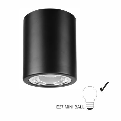 LED Vgradna svetilka TACO 1xE27/15W/230V črna