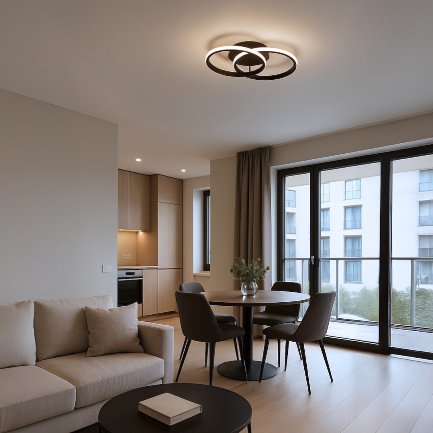 LED stropna svetilka TITANO LED/12W/230V črna