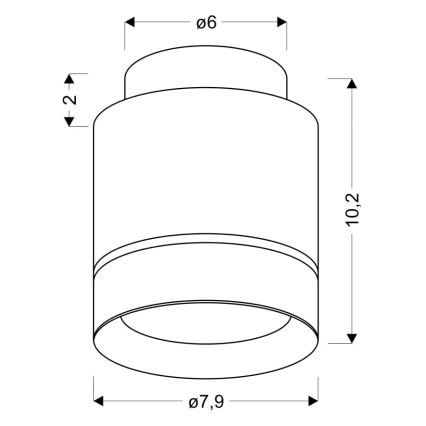 LED Stropna svetilka TUBA LED/12W/230V