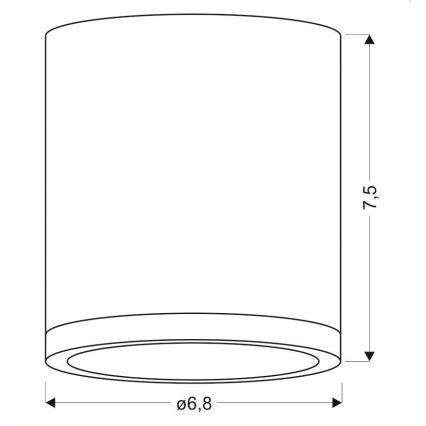 LED Stropna svetilka TUBA LED/5W/230V bela/bež