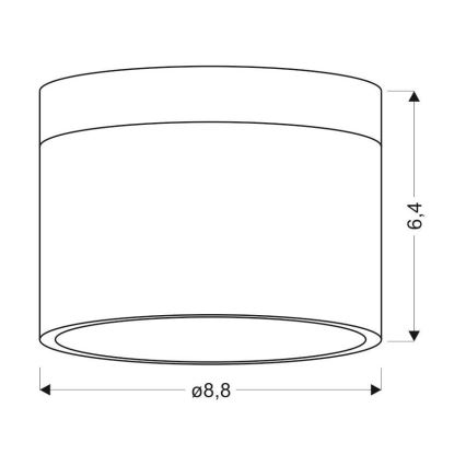 LED Stropna svetilka TUBA LED/9W/230V bela/bež