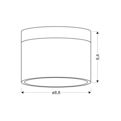 LED Stropna svetilka TUBA LED/9W/230V bela/črna