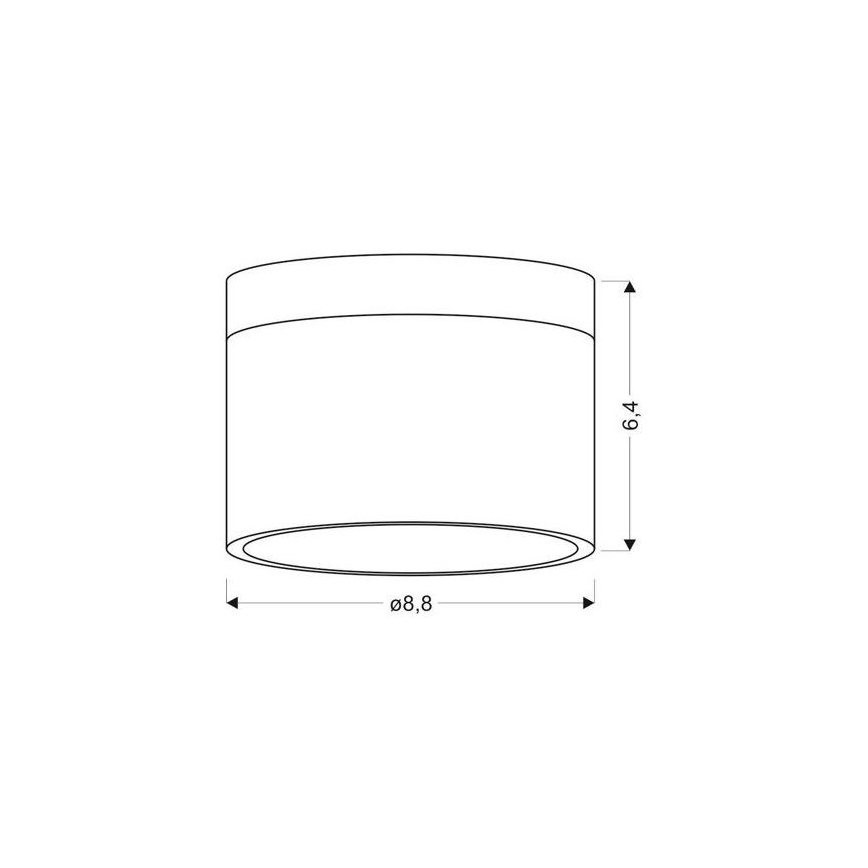 LED Stropna svetilka TUBA LED/9W/230V bela/črna