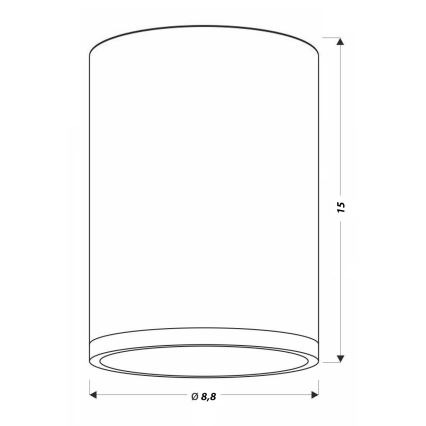 LED Stropna svetilka TUBA LED/9W/230V