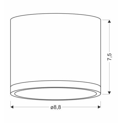 LED Stropna svetilka TUBA LED/9W/230V