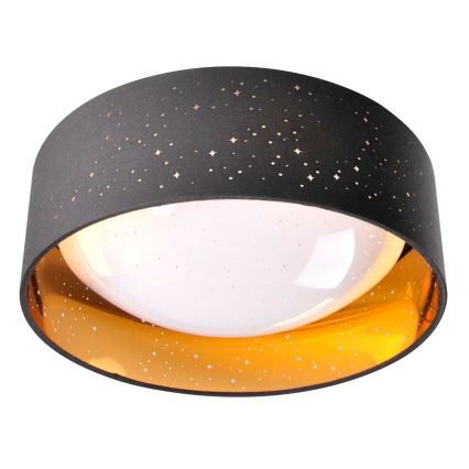 LED Stropna svetilka TULUZA LED/18W/230V premer 32 cm črn