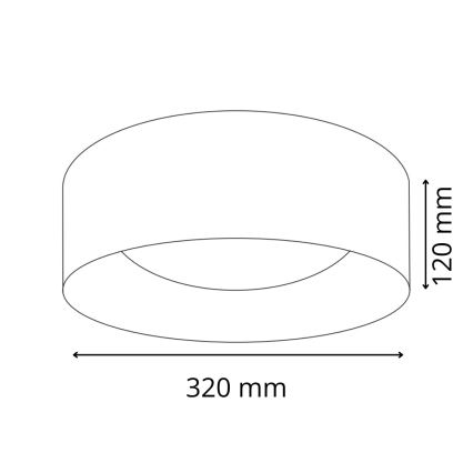 LED Stropna svetilka TULUZA LED/18W/230V premer 32 cm rjava