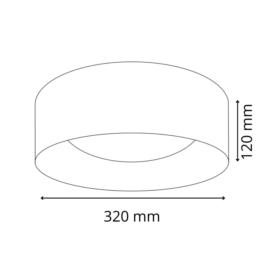 LED Stropna svetilka TULUZA LED/18W/230V premer 32 cm rjava