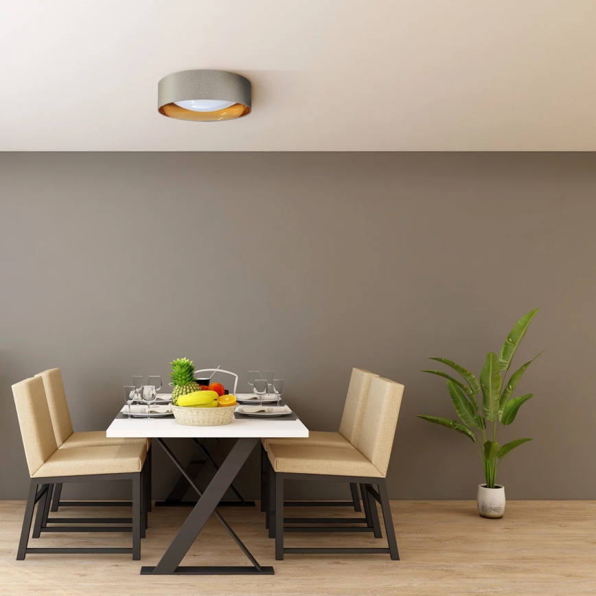 LED Stropna svetilka TULUZA LED/18W/230V premer 32 cm rjava