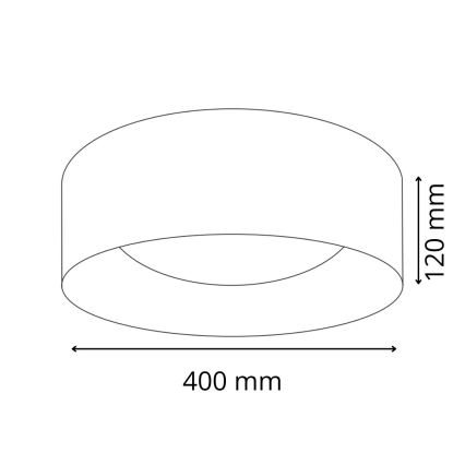 LED Stropna svetilka TULUZA LED/24W/230V premer 40 cm črn