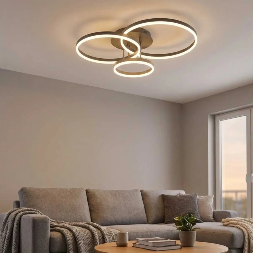 LED stropna svetilka VAASA LED/58W/230V 3000K črna