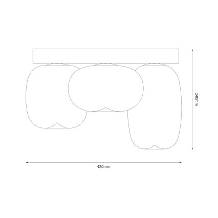 LED Stropna svetilka VASO LED/12W/230V pr. 42 cm bela