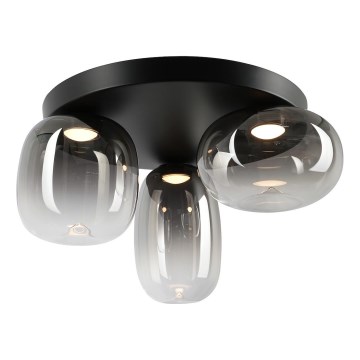 LED Stropna svetilka VASO LED/12W/230V pr. 42 cm črna/dimna