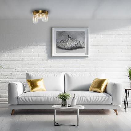 LED Stropna svetilka VASO LED/12W/230V pr. 42 cm zlata/dimna