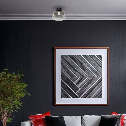 LED Stropna svetilka VASO LED/4W/230V pr. 18 cm črna/dimna