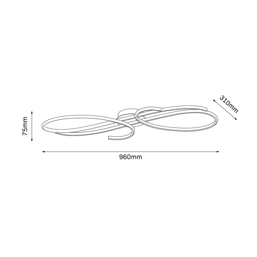 LED stropna svetilka VIOLIN LED/40W/230V črna