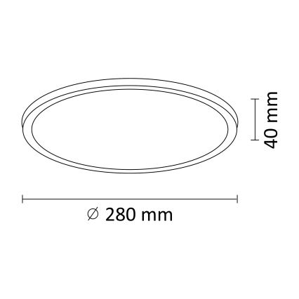 LED Stropna svetilka WOODY LED/15W/230V pr. 28 cm