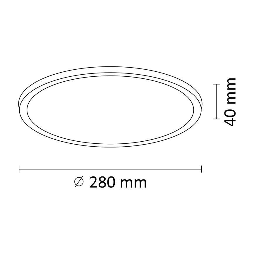 LED Stropna svetilka WOODY LED/15W/230V pr. 28 cm
