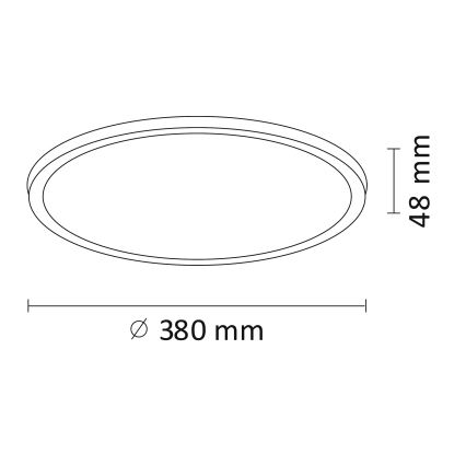LED Stropna svetilka WOODY LED/24W/230V pr. 38 cm
