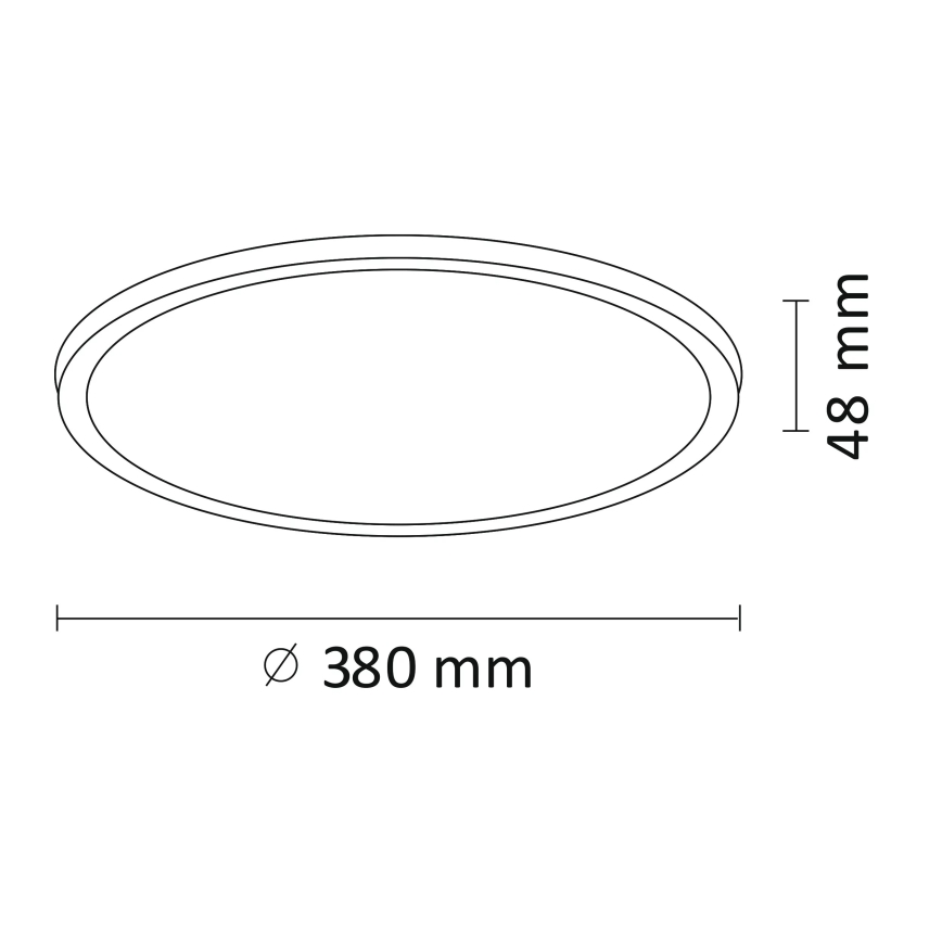 LED Stropna svetilka WOODY LED/24W/230V pr. 38 cm