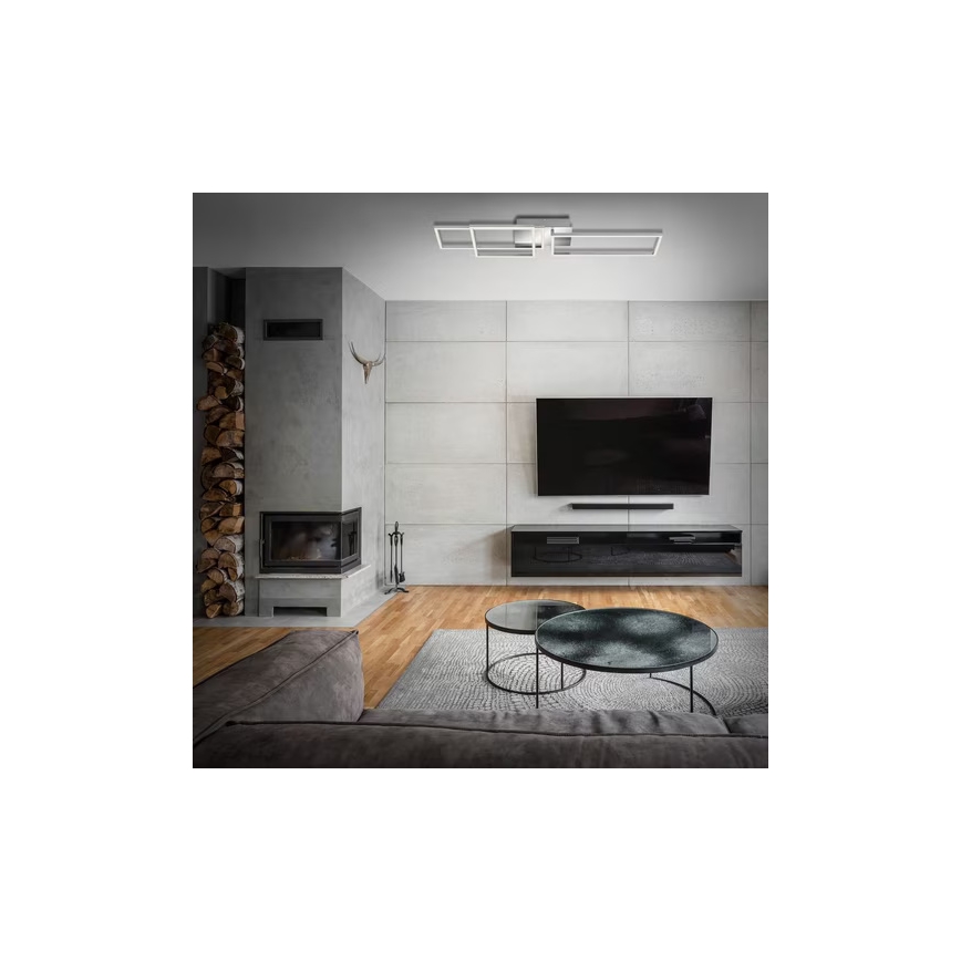 LED stropna svetilka z možnostjo zatemnitve LED/42W/230V 3000K matni krom