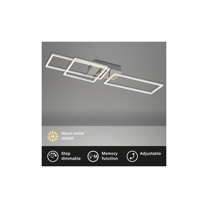 LED stropna svetilka z možnostjo zatemnitve LED/42W/230V 3000K matni krom