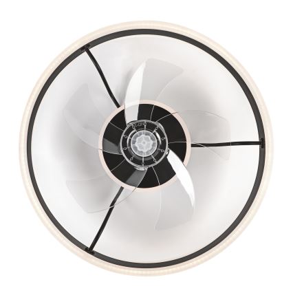LED Zatemnitvena stropna svetilka z ventilatorjem APOLLO LED/38W/230V črna + Daljinski upravljalnik