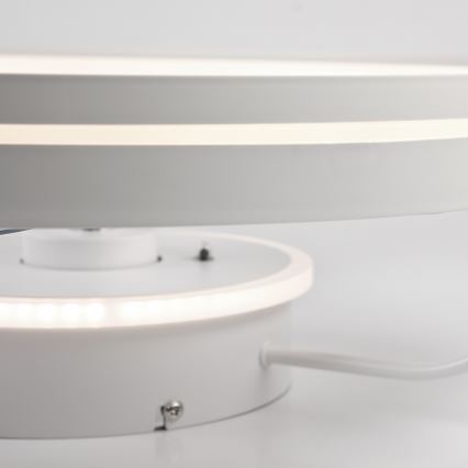 LED Zatemnitvena stropna svetilka z ventilatorjem FARGO LED/37W/230V bela + Daljinski upravljalnik