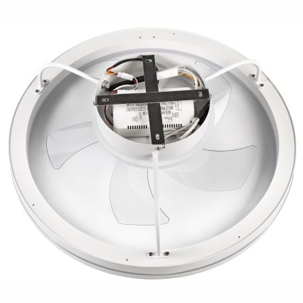 LED Zatemnitvena stropna svetilka z ventilatorjem FARGO LED/37W/230V bela + Daljinski upravljalnik