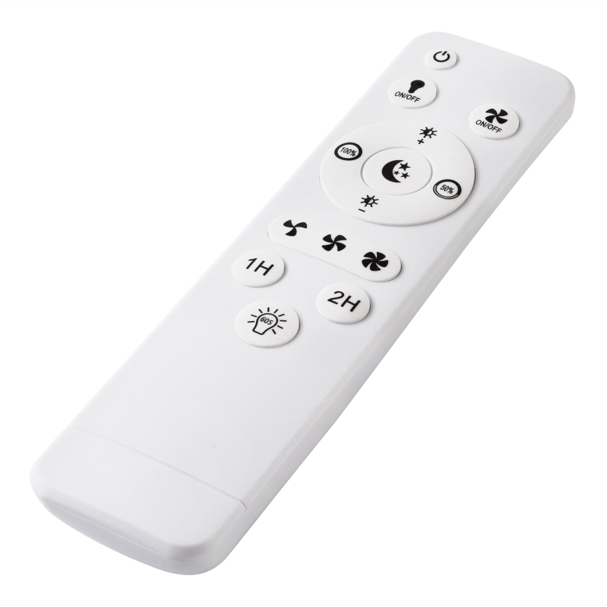 LED Zatemnitvena stropna svetilka z ventilatorjem FARGO LED/37W/230V bela + Daljinski upravljalnik