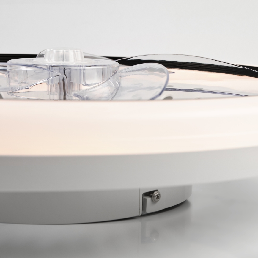 LED Zatemnitvena stropna svetilka z ventilatorjem GEMMA LED/37W/230V bela + Daljinski upravljalnik