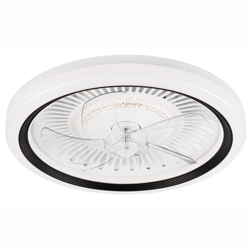 LED Zatemnitvena stropna svetilka z ventilatorjem GEMMA LED/37W/230V bela + Daljinski upravljalnik