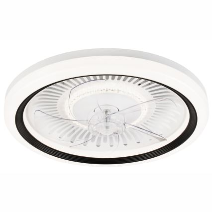 LED Zatemnitvena stropna svetilka z ventilatorjem GEMMA LED/37W/230V bela + Daljinski upravljalnik