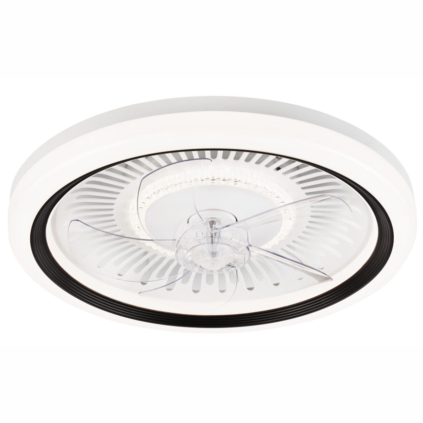 LED Zatemnitvena stropna svetilka z ventilatorjem GEMMA LED/37W/230V bela + Daljinski upravljalnik