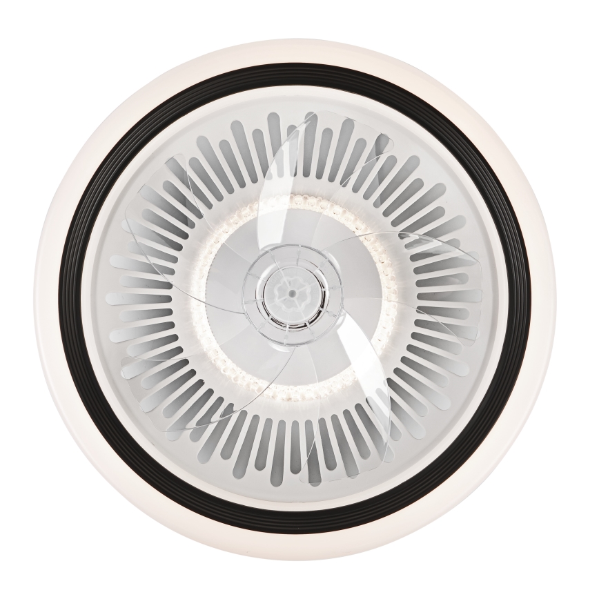LED Zatemnitvena stropna svetilka z ventilatorjem GEMMA LED/37W/230V bela + Daljinski upravljalnik